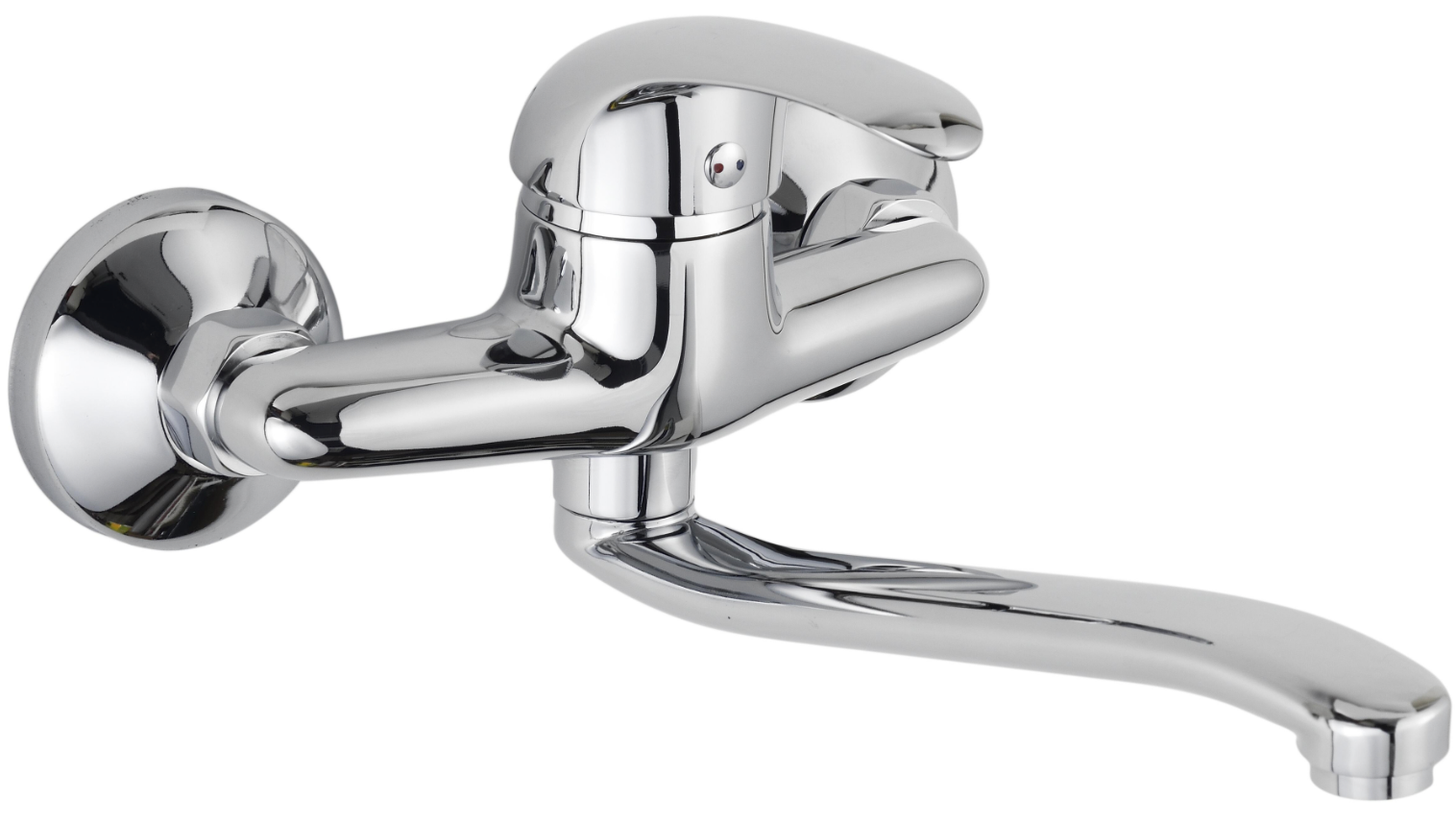 Aqua wall-mounted kitchen faucet – stainless steel, wall mounting, 200×120 mm