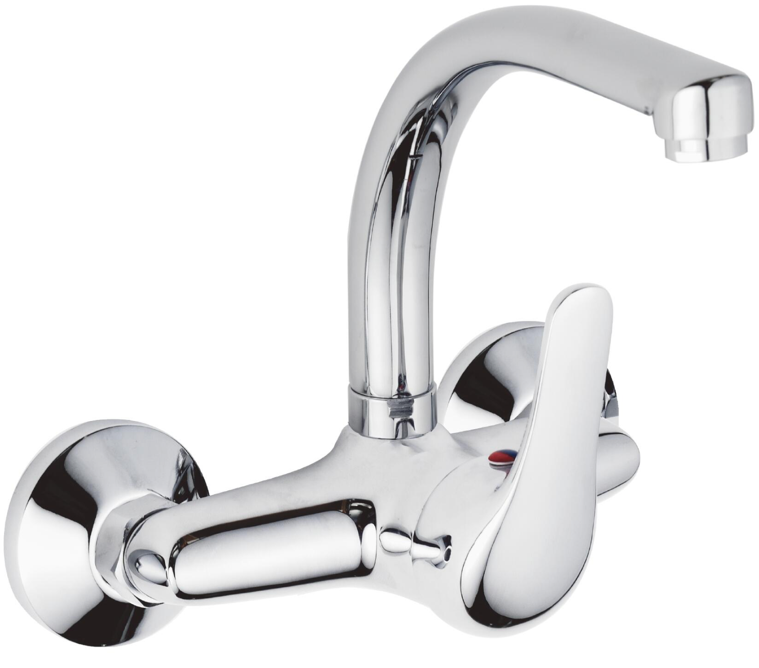 Wall-mounted kitchen faucet “Marine” – stainless steel, wall mounting, 40 mm cartridge