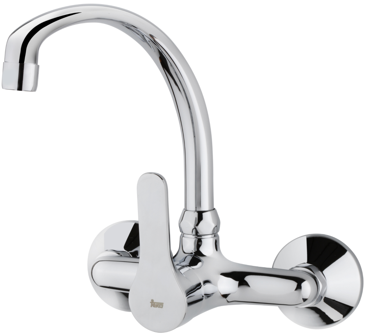 Wall-mounted single-lever kitchen mixer TEKA F0915 – chrome/brass
