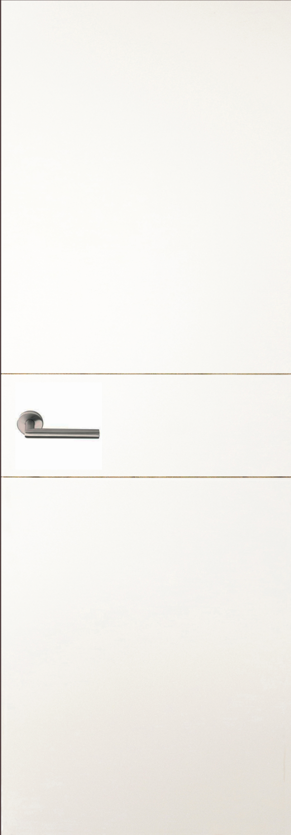 Block room door, white lacquered, 72.5 cm – solid door – right-hinged