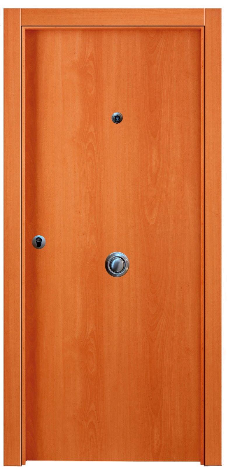 Armored entrance door, oak – 3-point locking system – left-hinged  80.6 cm