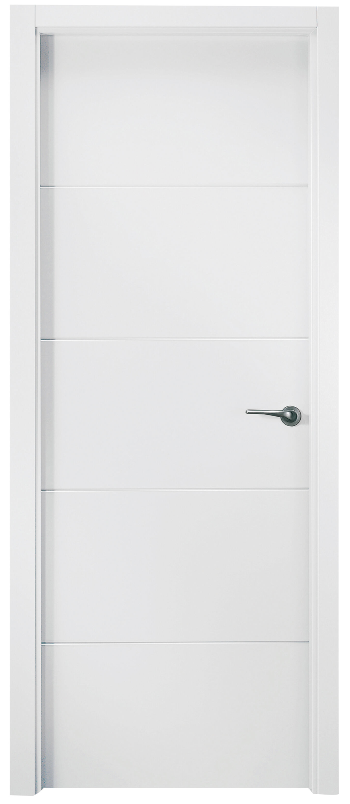 Block interior door VT5 white lacquered 62.5 cm – solid door – left-hinged
