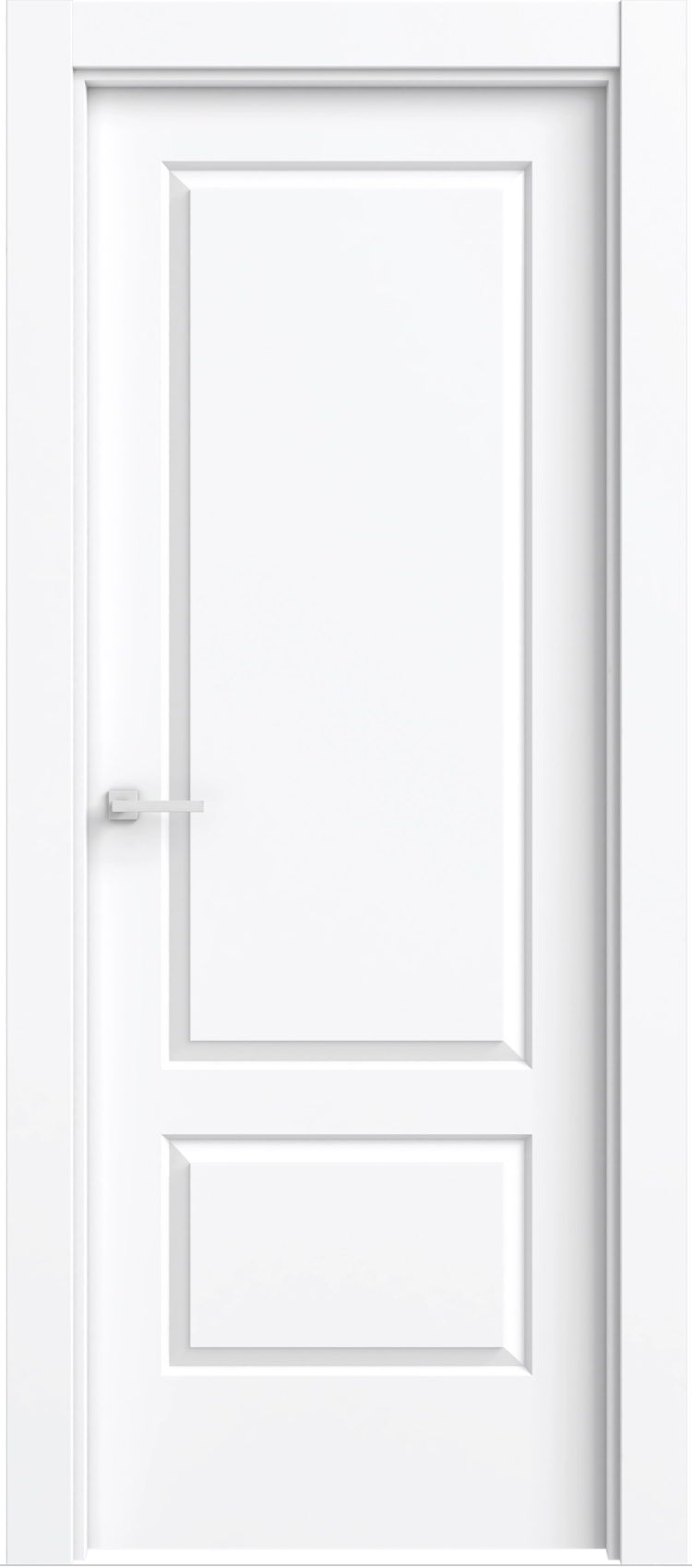 Block interior door, white lacquered, 62.5 cm – solid door – right-hinged