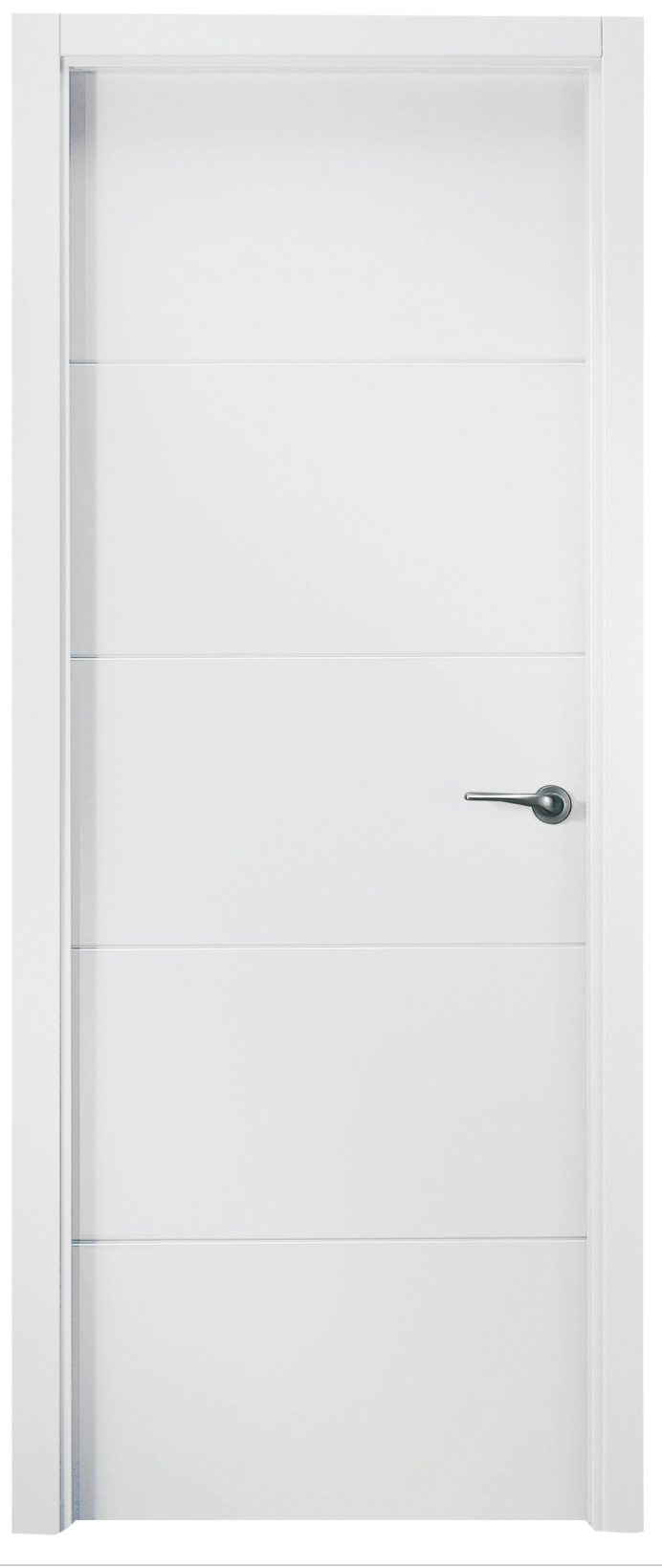Block interior door VT5 white lacquered 82.5 cm – solid door – left-hinged