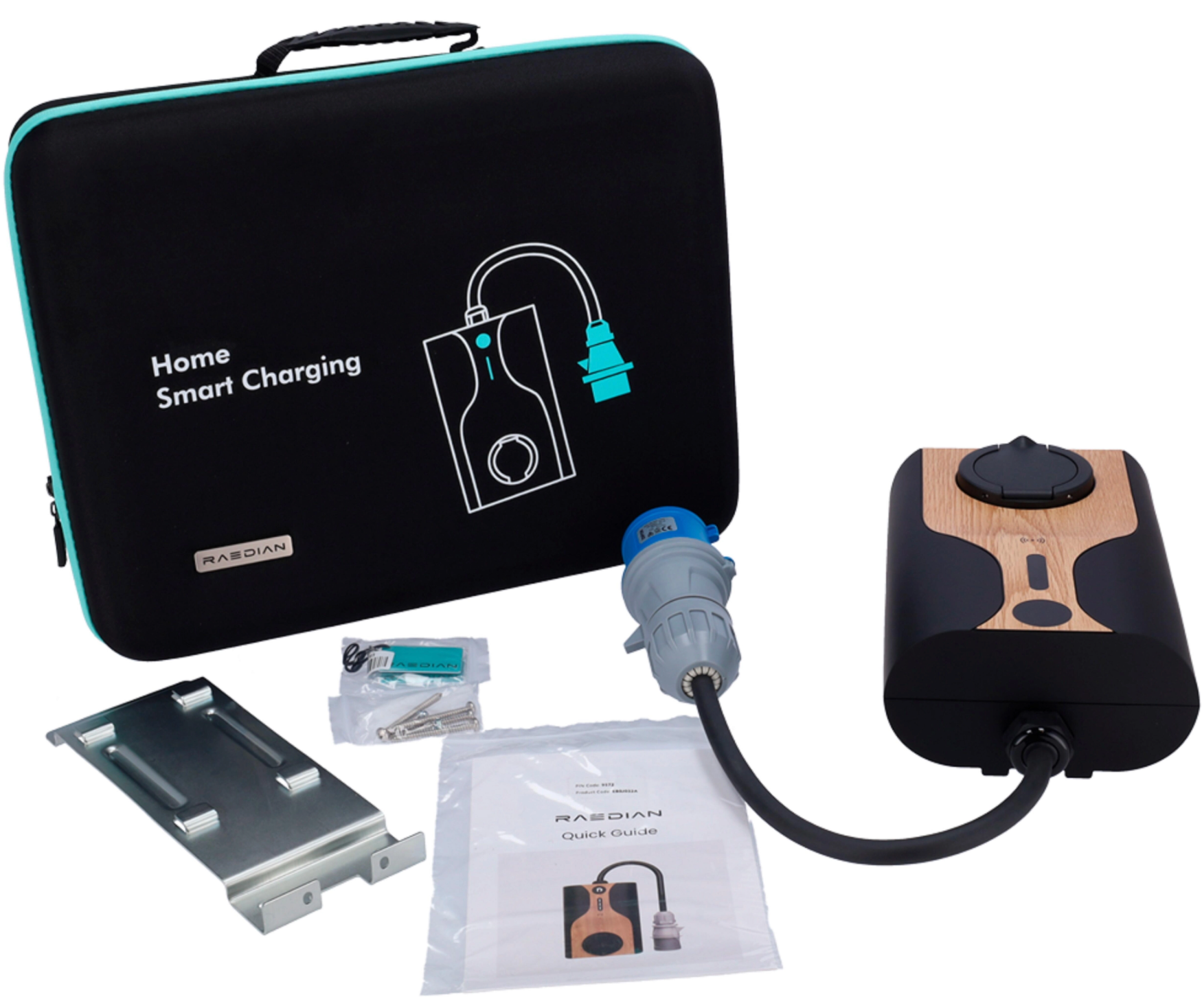 Tragbares EV-Ladegerät – 7.4 kW – Monophasig – Typ 2 – IP65 – mit Transporttasche