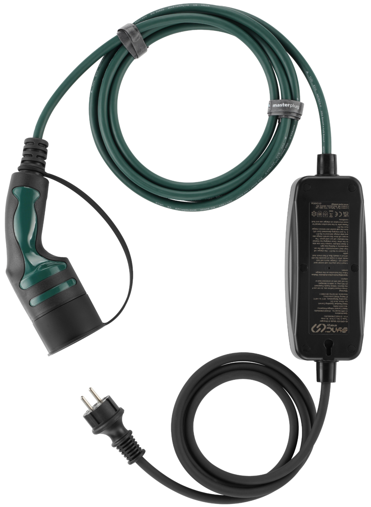 Tragbares EV-Ladegerät – 3.6 kW – Monophasig – Typ 2 – IP65 – mit Tragetasche