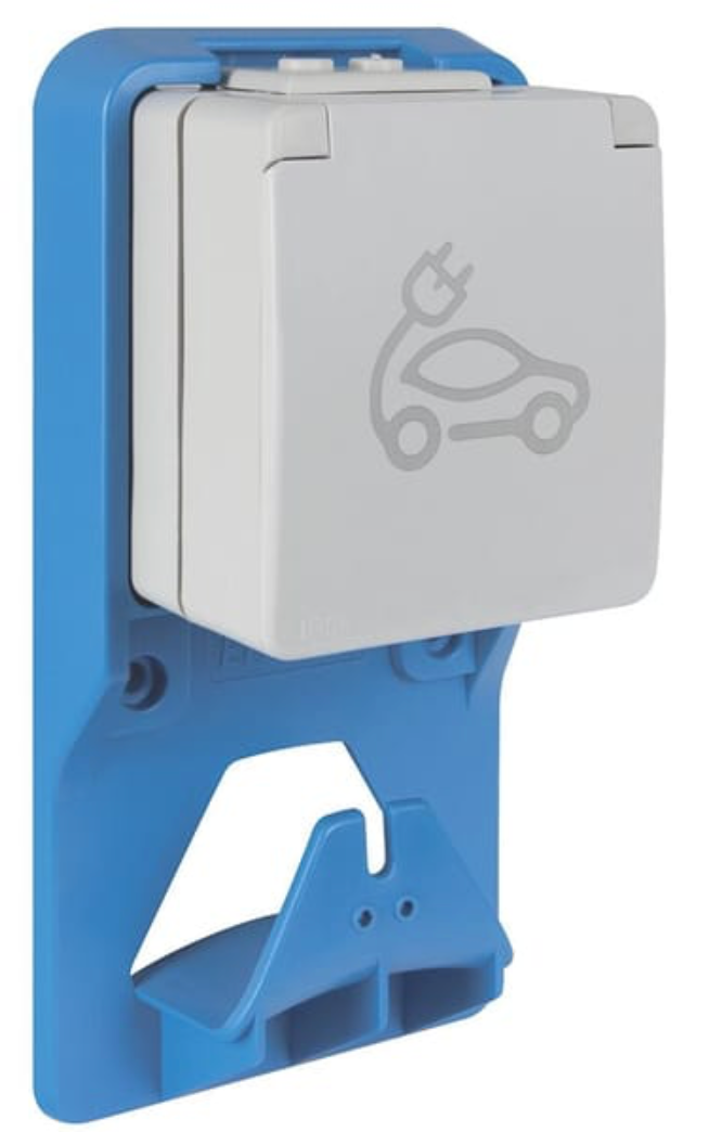 Monophasige Aufputz-Steckdose für Elektrofahrzeuge – 3,6 kW – IP54 – Schwarz
