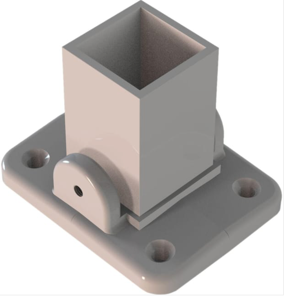 Weißer Aluminium-Handlaufhalter für Rohre 30/40 mm