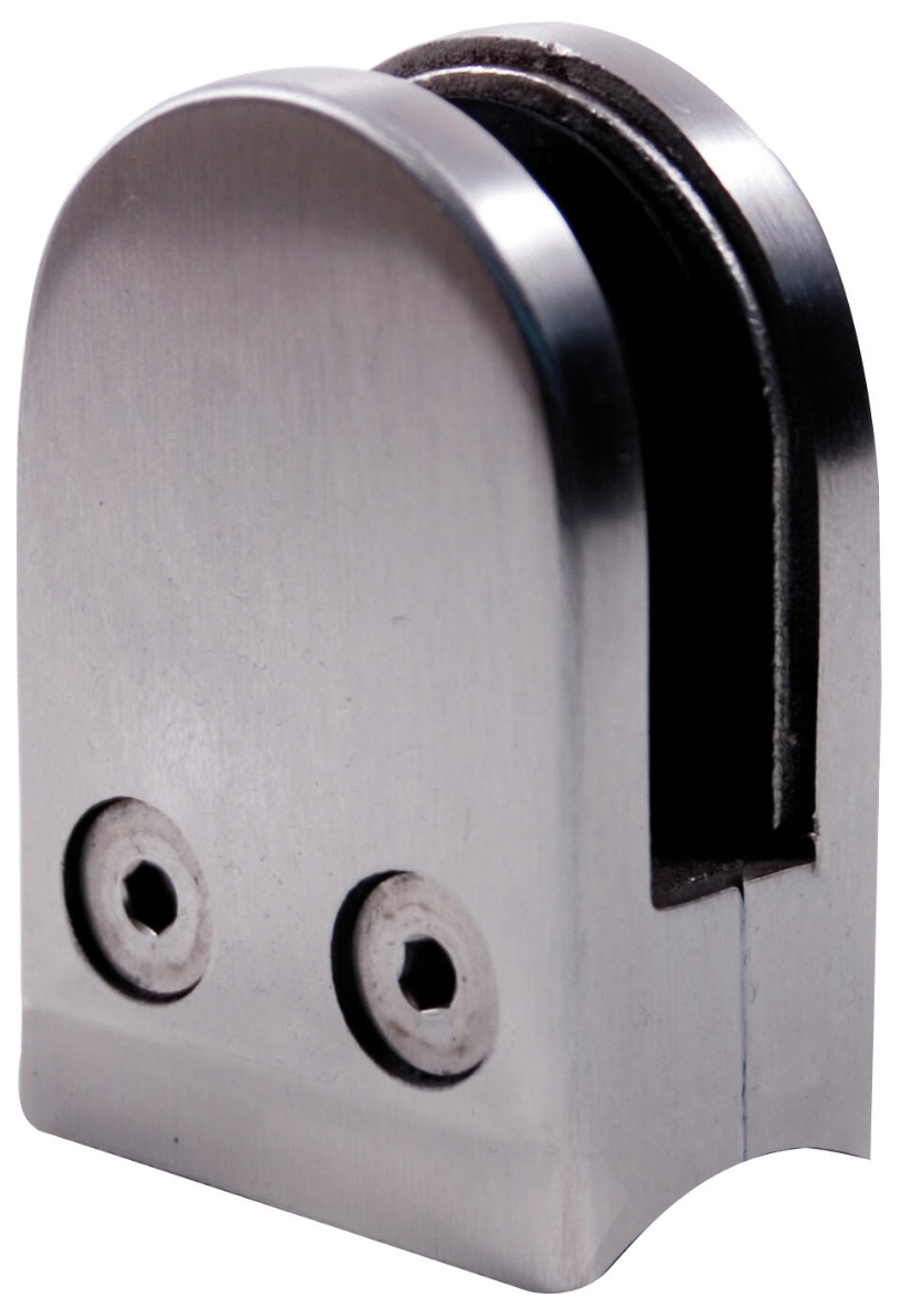 Set of 4 Glass Clamps for Stainless Steel Balusters – AISI316 Satin Finish