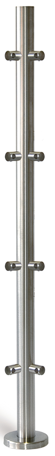 Corner post AISI316 satin finish for round steel