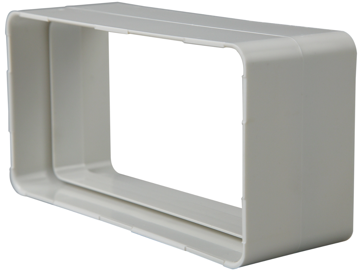 قطعة توصيل مستطيلة 90 × 180 مم – PVC – أبيض