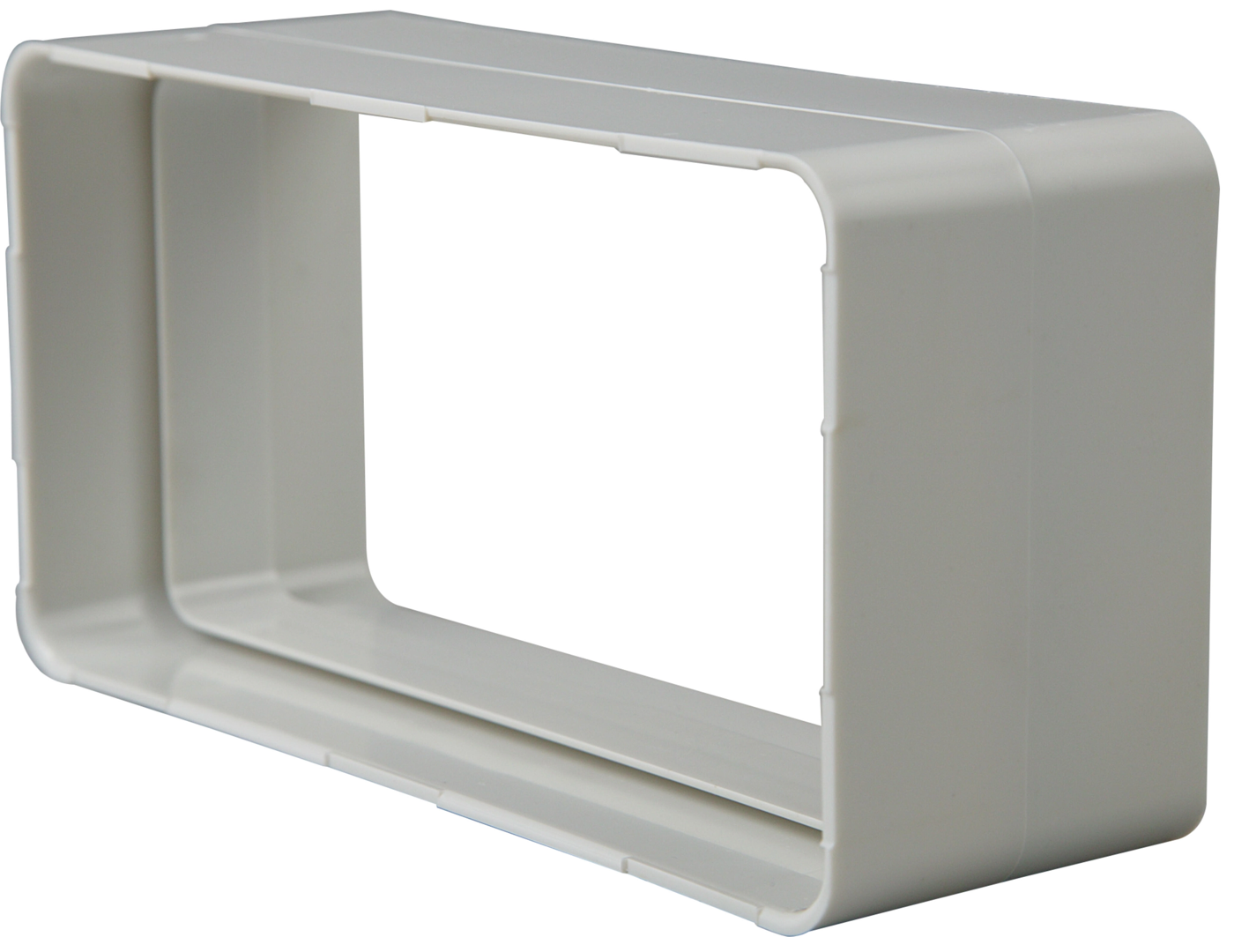 Rectangular connecting piece 55 × 110 mm – PVC – white