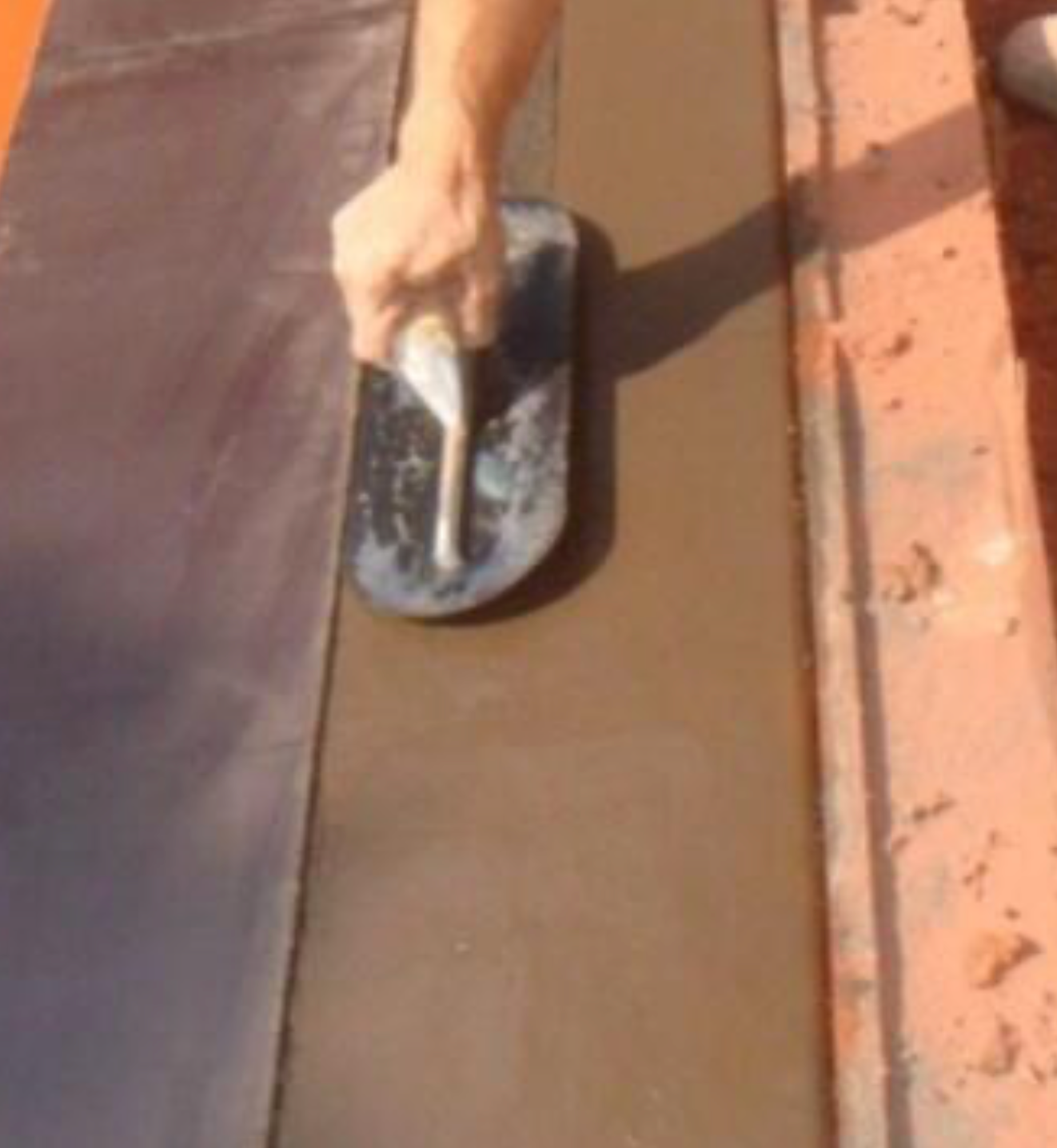 Professionelle Hand-Glättkelle für Beton-Impression – 10 × 50 cm