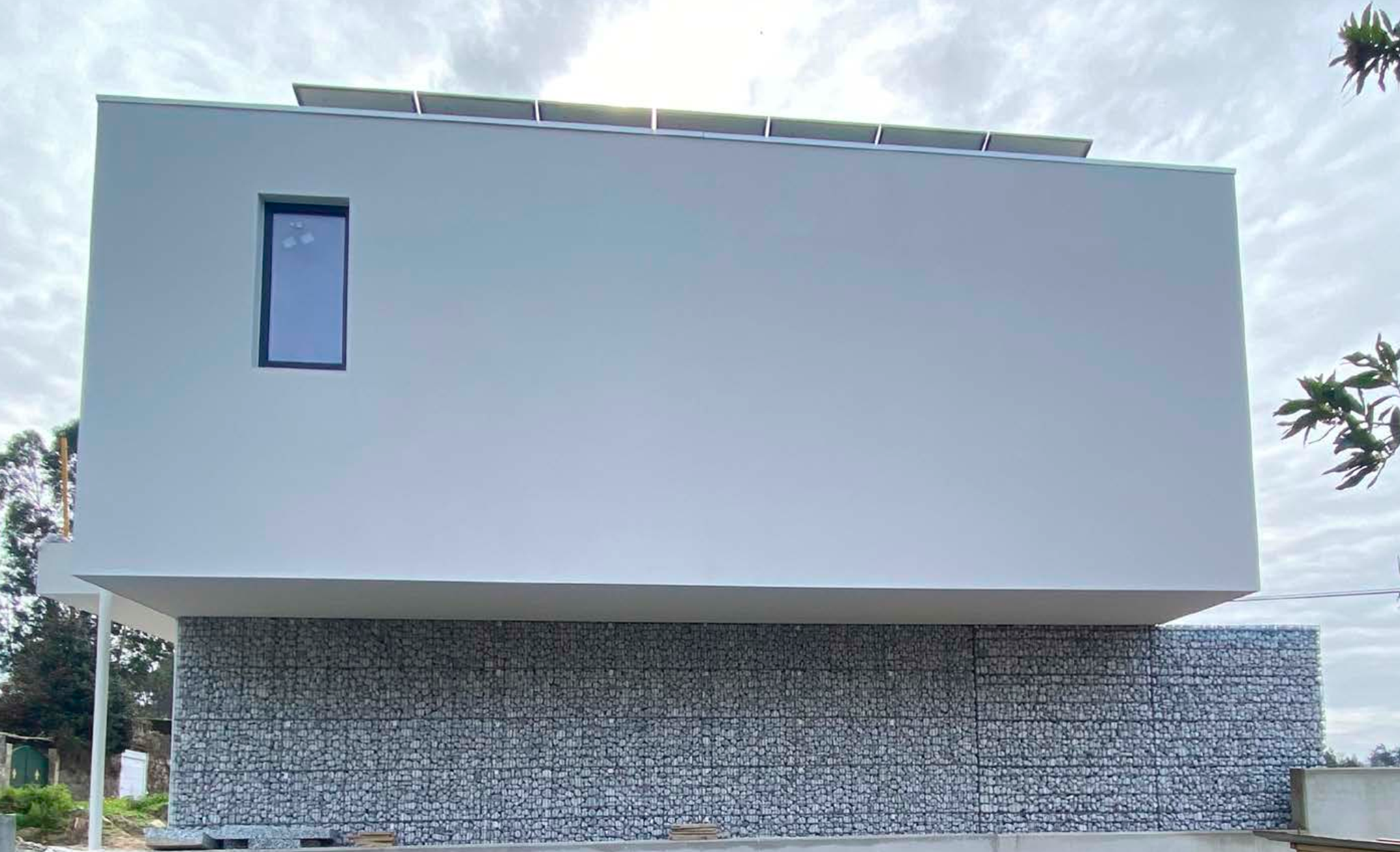 Gabion stone, light gray, 200 × 50 × 100 cm