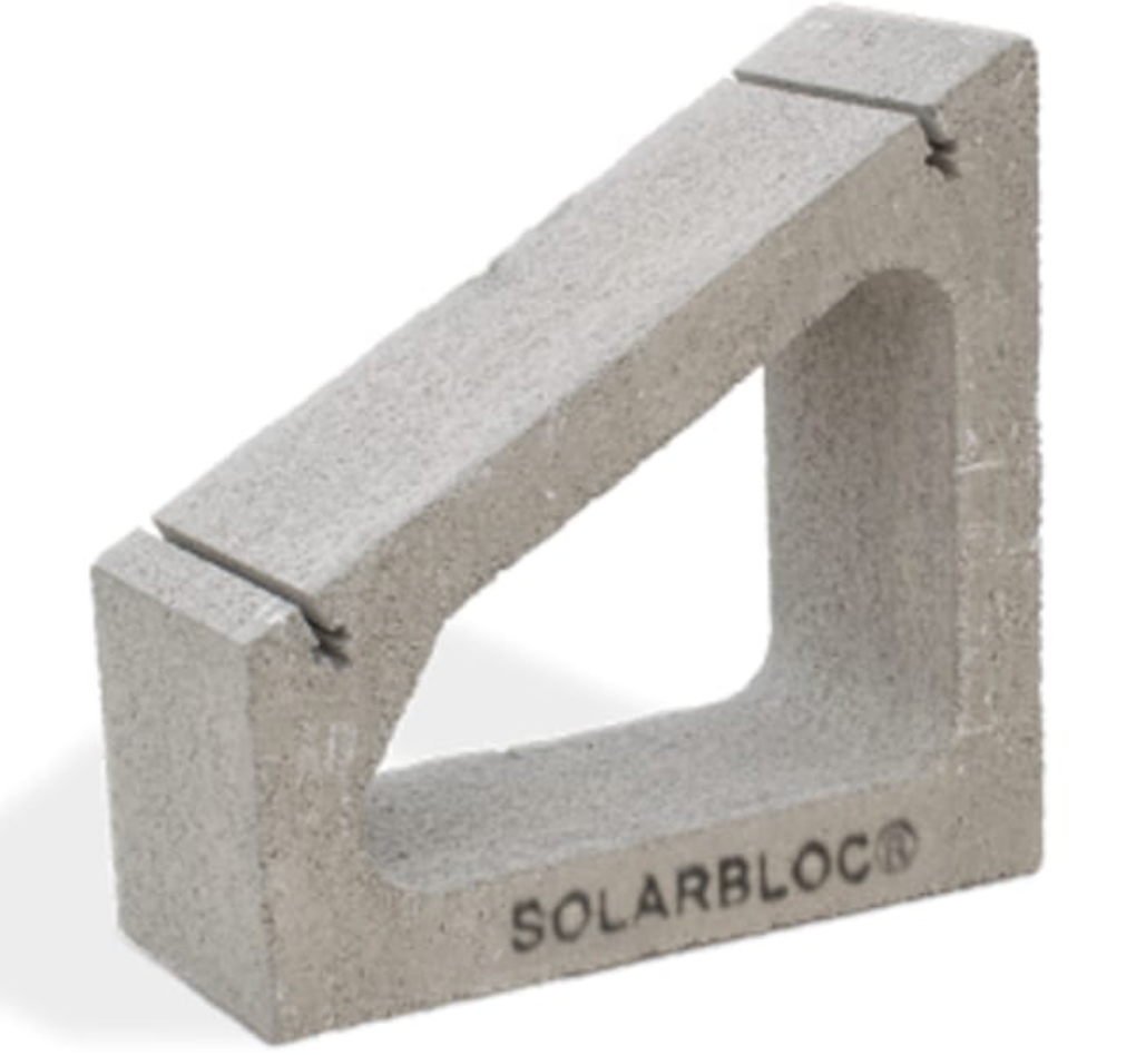 Betonträger SOLARBLOC 30° – Solarmodul-Halterung für Flachdächer