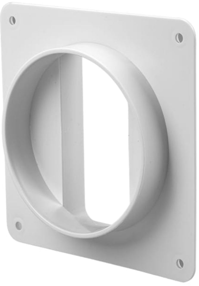 Wandabschluss Mischformat Ø 100 mm auf 55 × 110 mm – Standardqualität