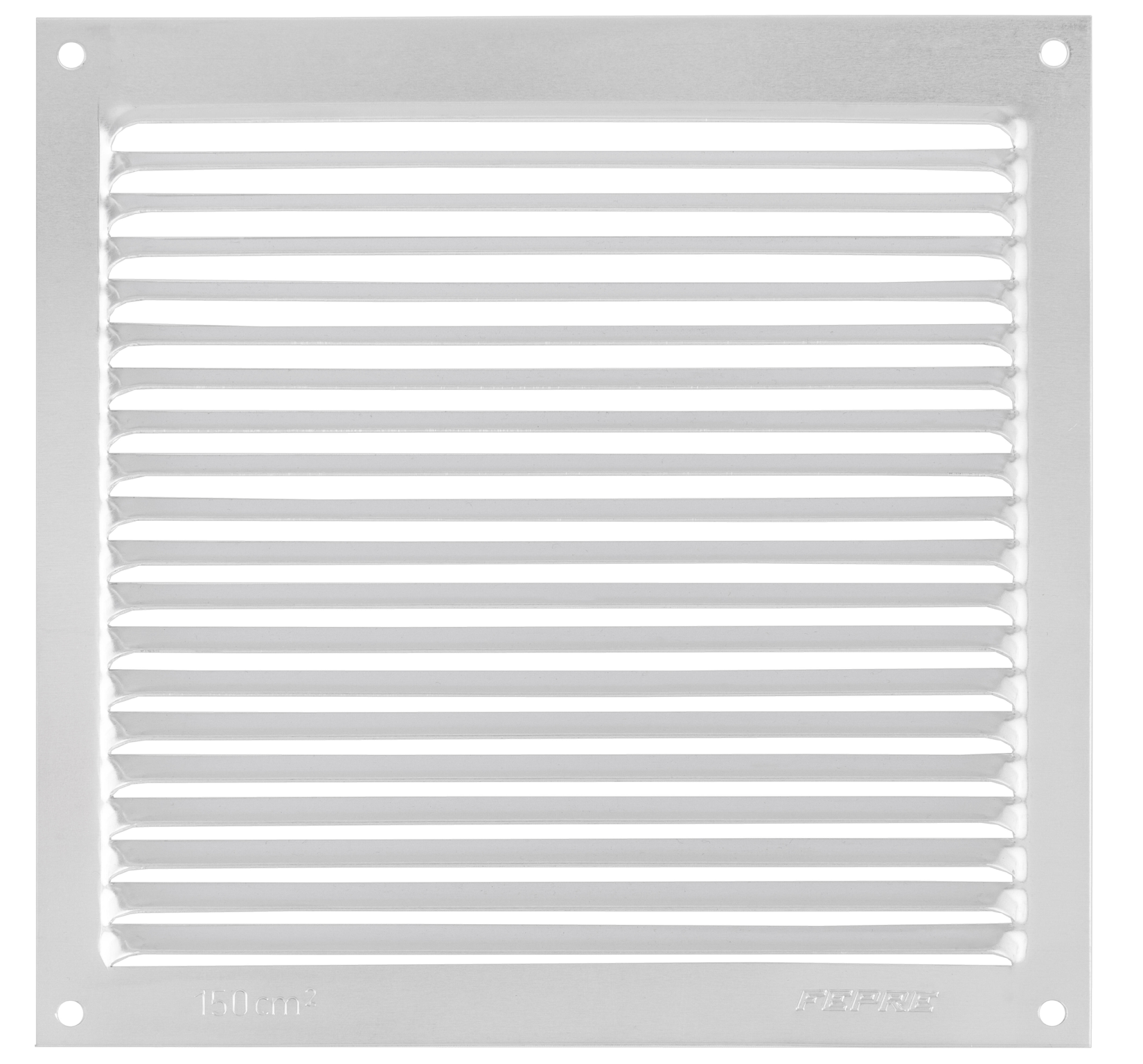 Lüftungsjalousie Aluminium roh 17 × 17 cm