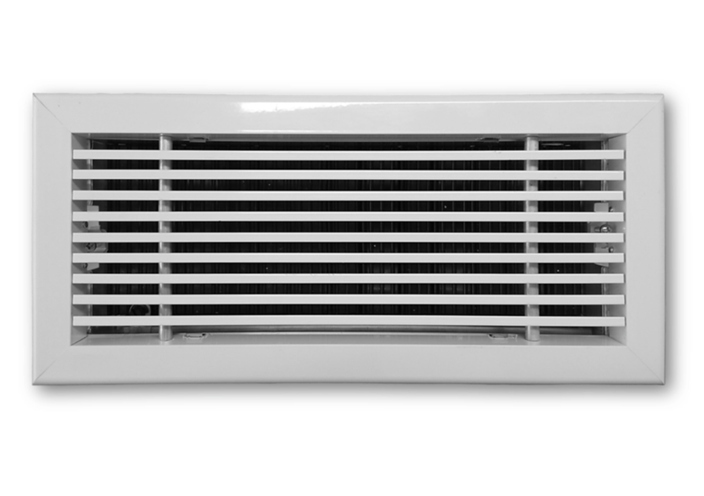 Fixed slat linear grille 500 × 100 mm with adjustment – Anodized aluminum