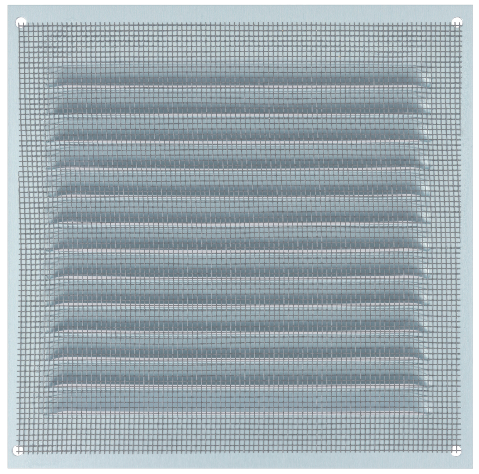 Ventilation grille with mosquito protection – raw aluminum – 15 × 15 cm – 0.8 mm