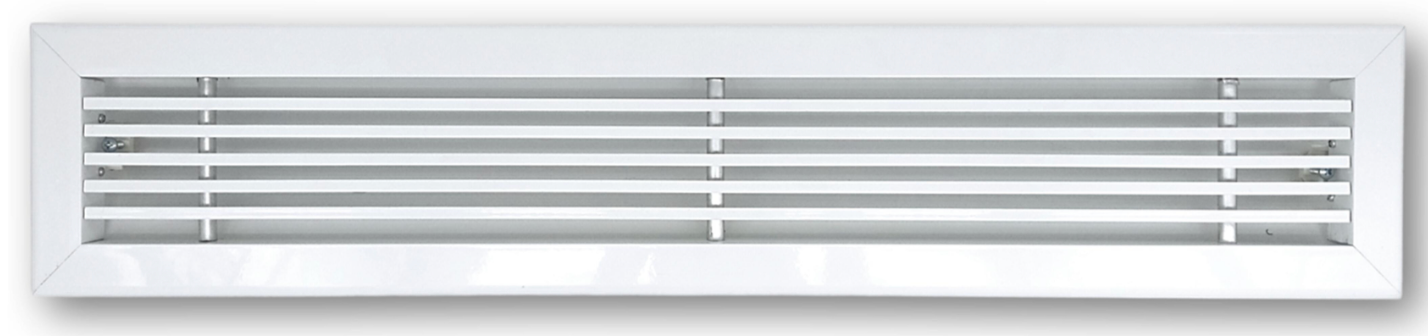 Double deflection ventilation grille with lever control – anodized aluminum – 600 × 150 mm