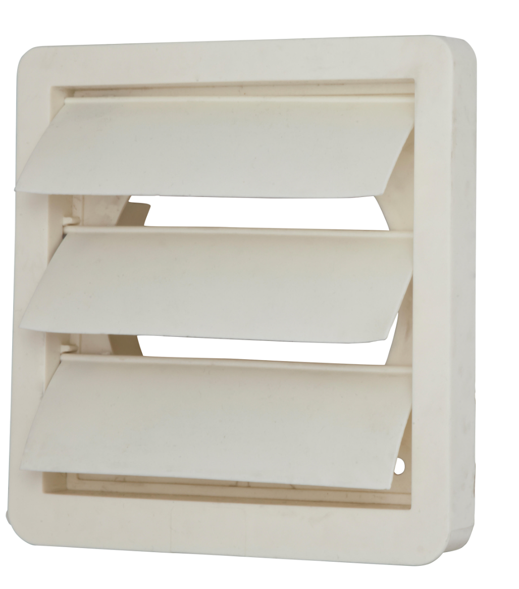 Built-in ventilation grille PVC Ø 100 mm – White – adjustable