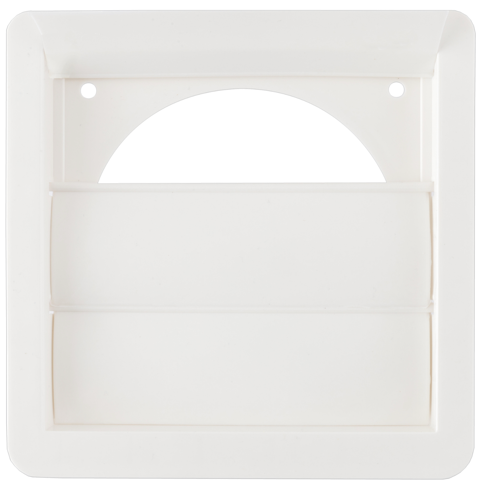 Built-in ventilation grille PVC Ø 100 mm – White – adjustable