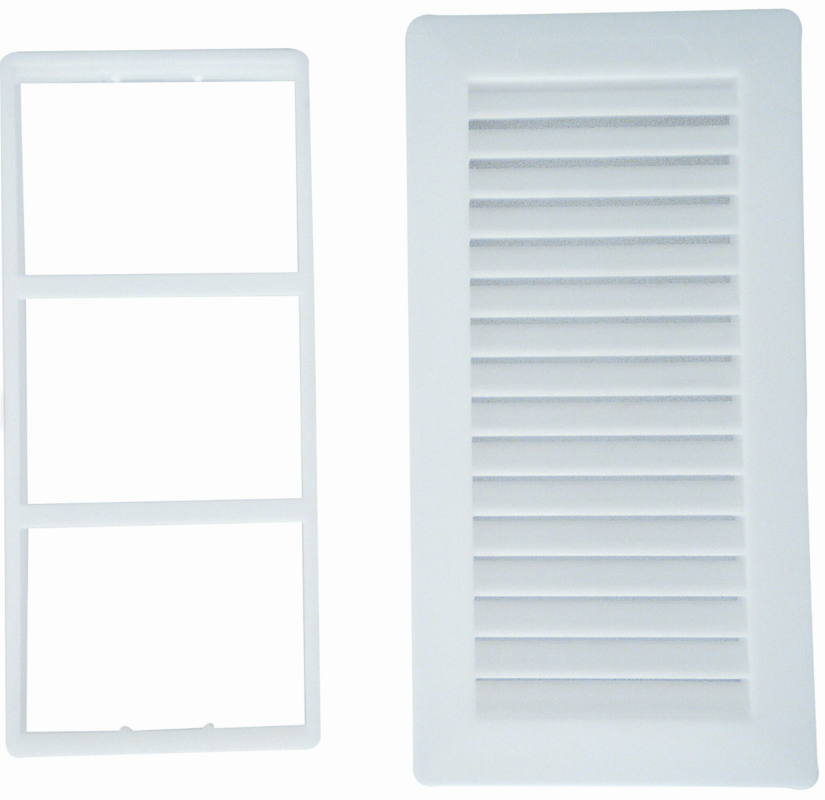Built-in ventilation grille, plastic – 13.3 × 26 cm – White