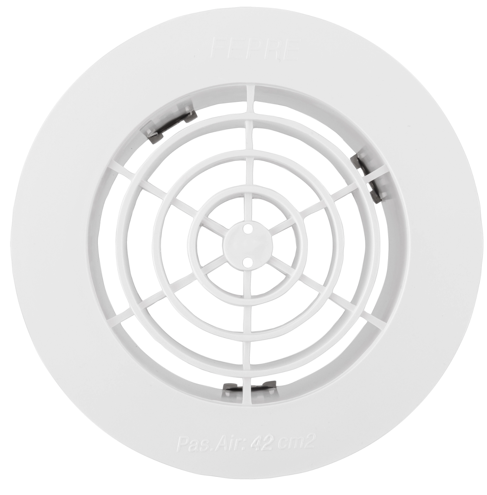 Built-in ventilation grille, plastic, Ø 100 mm – white / ABS