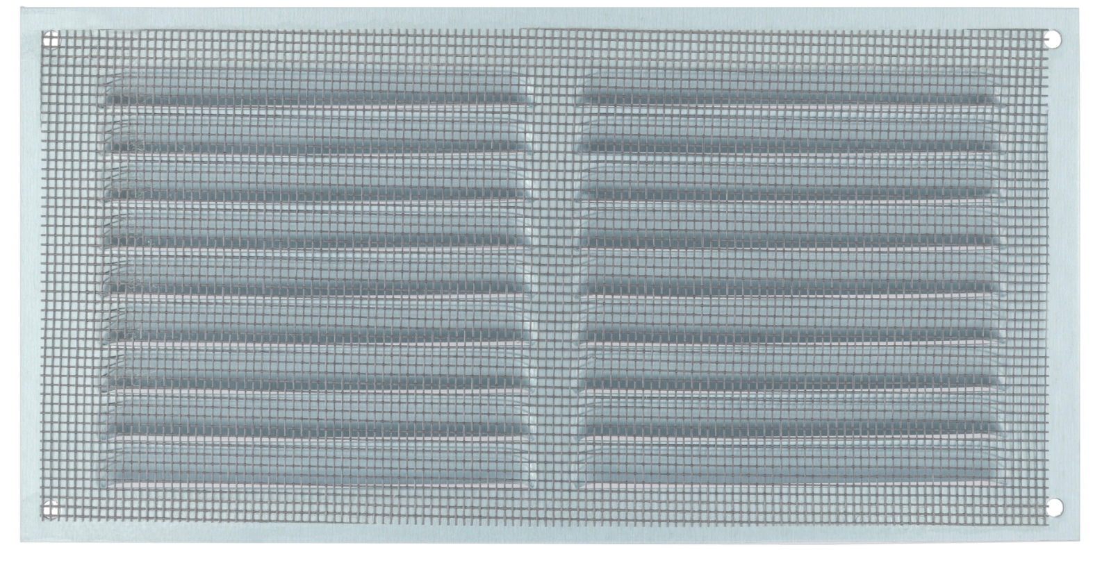 Ventilation grille with mosquito protection – raw aluminum – 10 × 20 cm – 0.8 mm