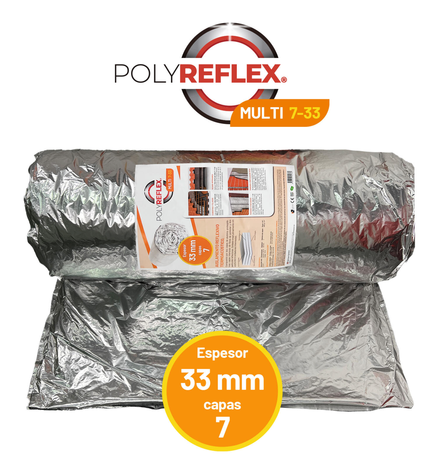 Polyreflex 7L – Reflective insulation 1.20 × 12.5 m – 33 mm