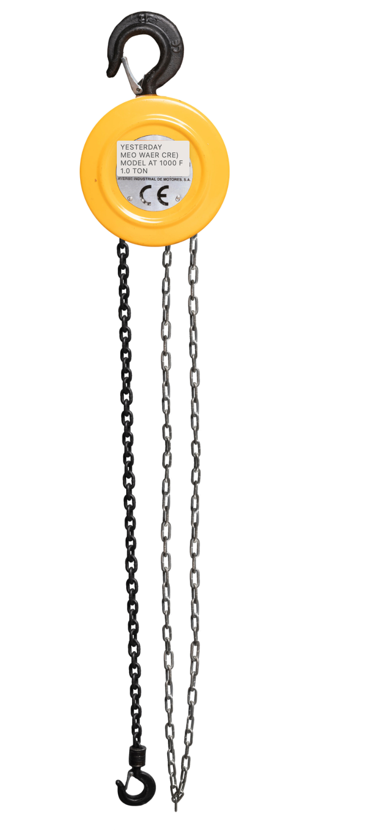 Manual Chain Hoist 1000 kg – 2.5 m Lift | Ayerbe 1000-P