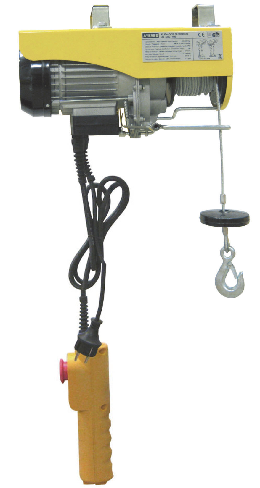 Electric cable hoist / lifting hoist – 400 kg – 6 m – AYERBE AY-200/40