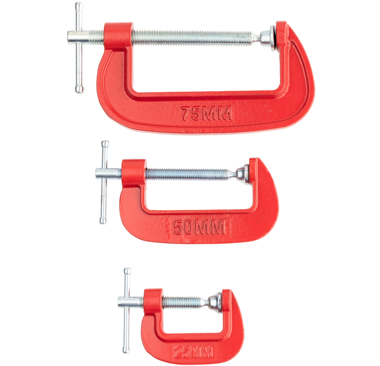 Set of 3 SARGENTO “G” clamps – G-shape – metal