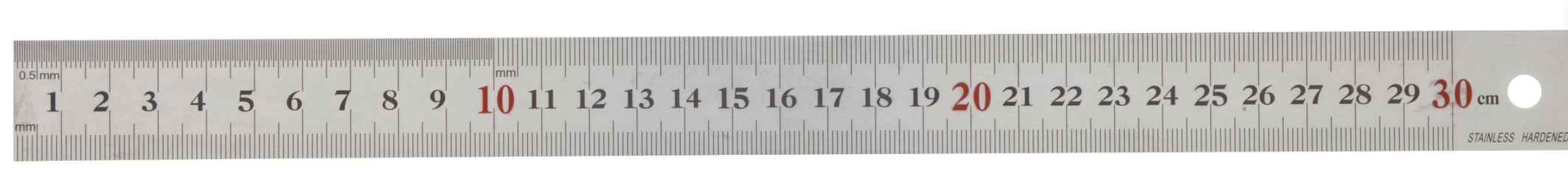 Stainless steel straight edge (semi-rigid) – 300 × 25 × 0.7 mm (300 mm)
