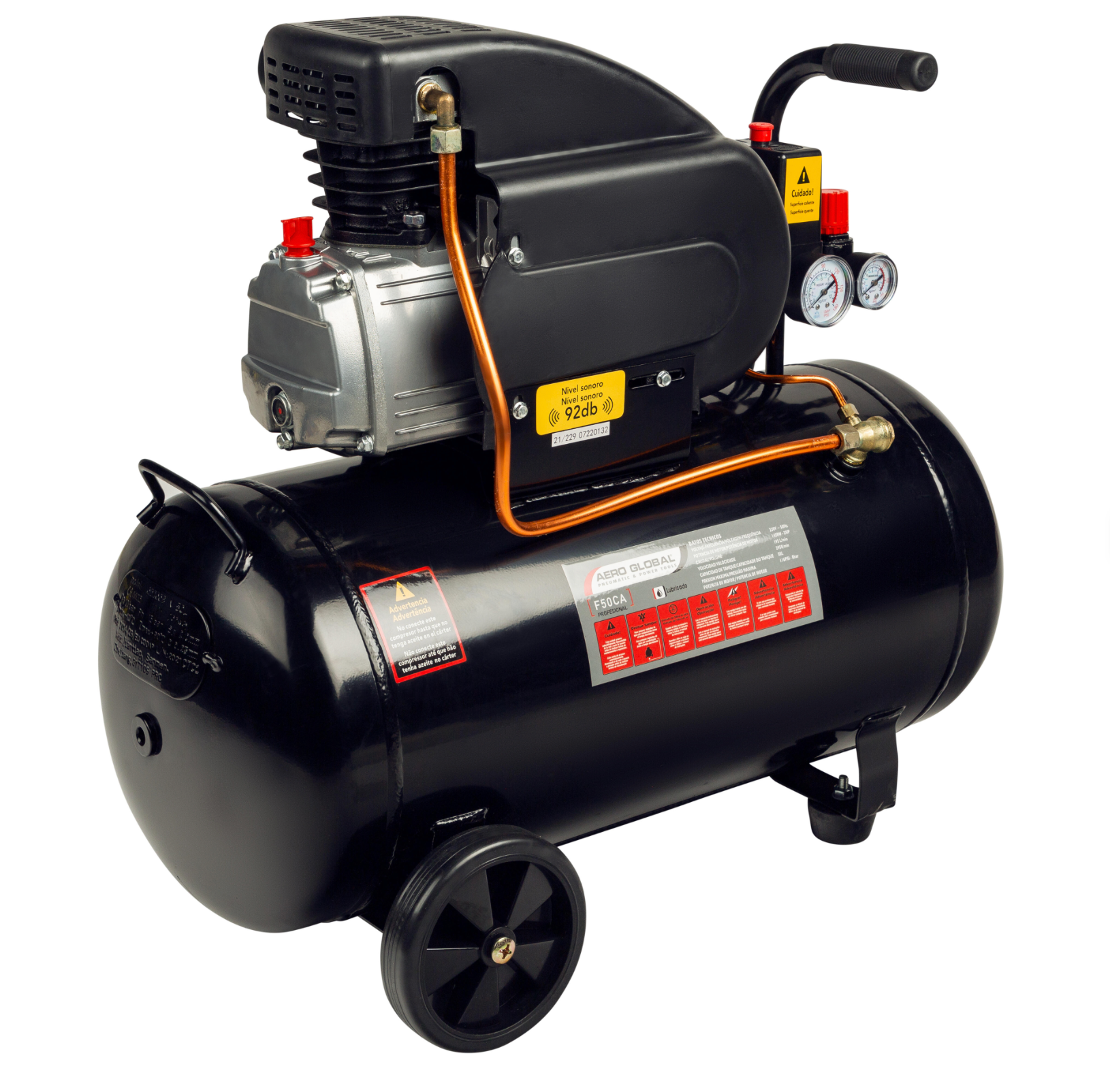 Aeroglobal F50CA compressor – 50 L – 2 HP