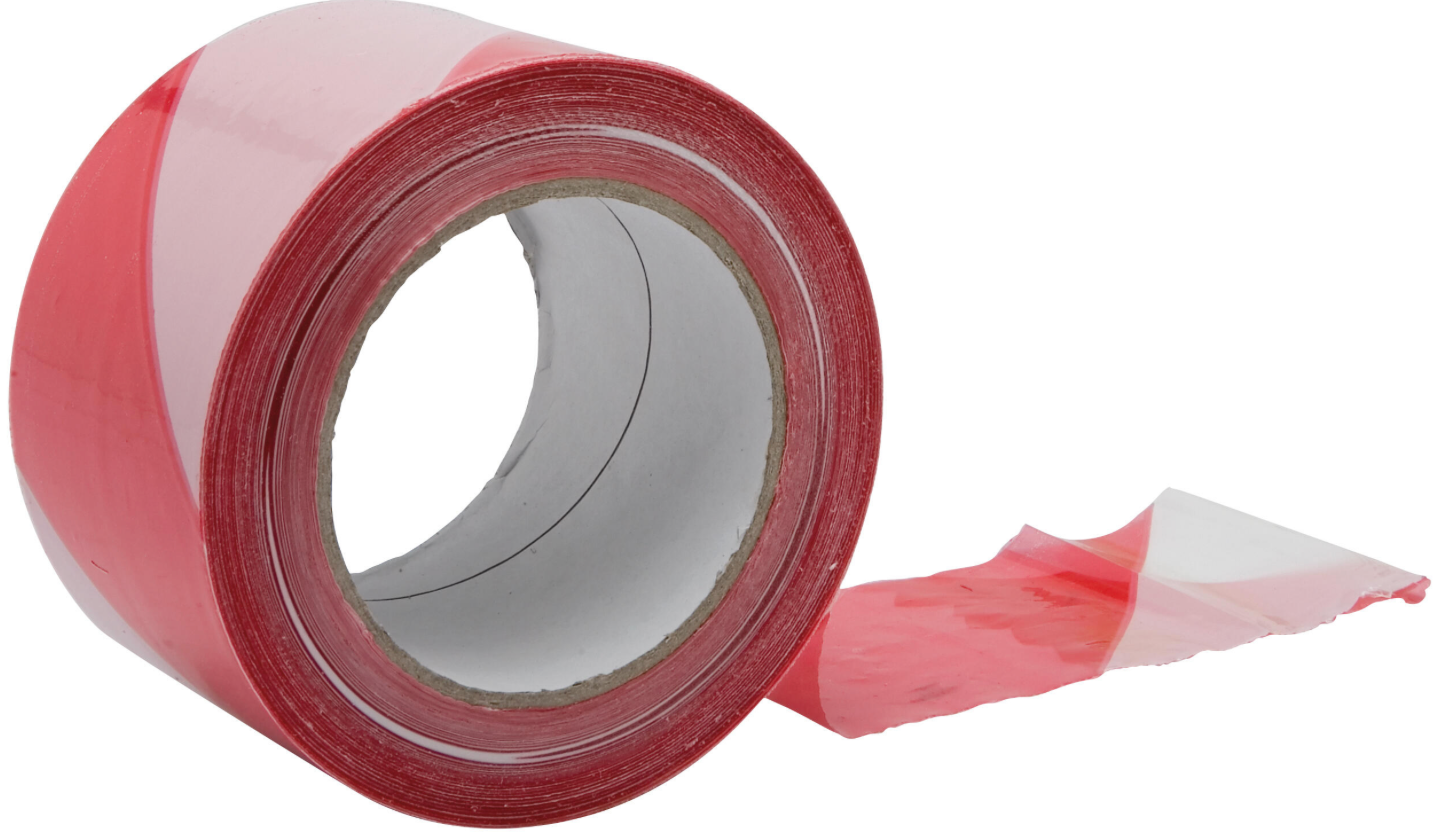 Barrier tape 200 m – red/white – 70 mm