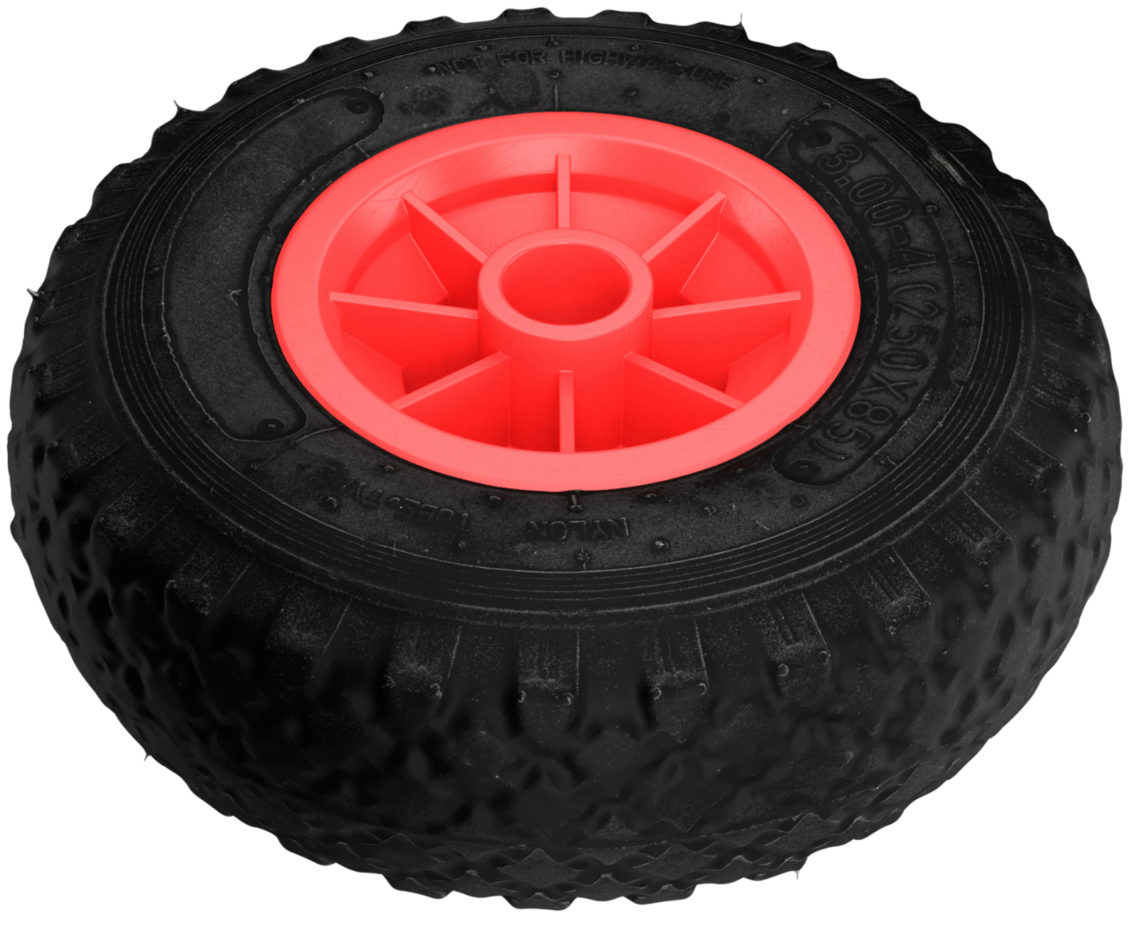 Wheelbarrow wheel 260 mm pneumatic tire – load capacity 150 kg – plastic rim