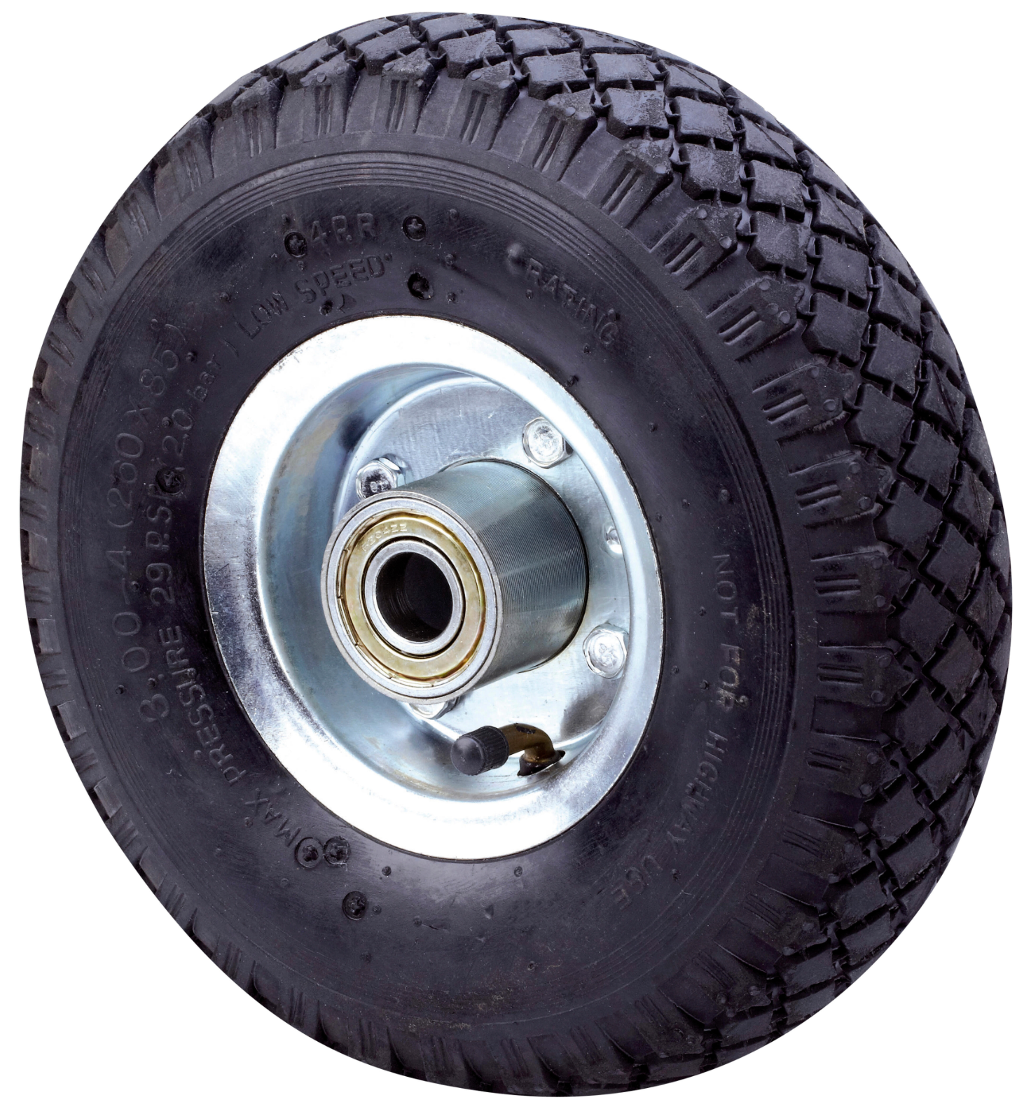 Wheelbarrow wheel 260 mm pneumatic tire – load capacity 150 kg – metal rim