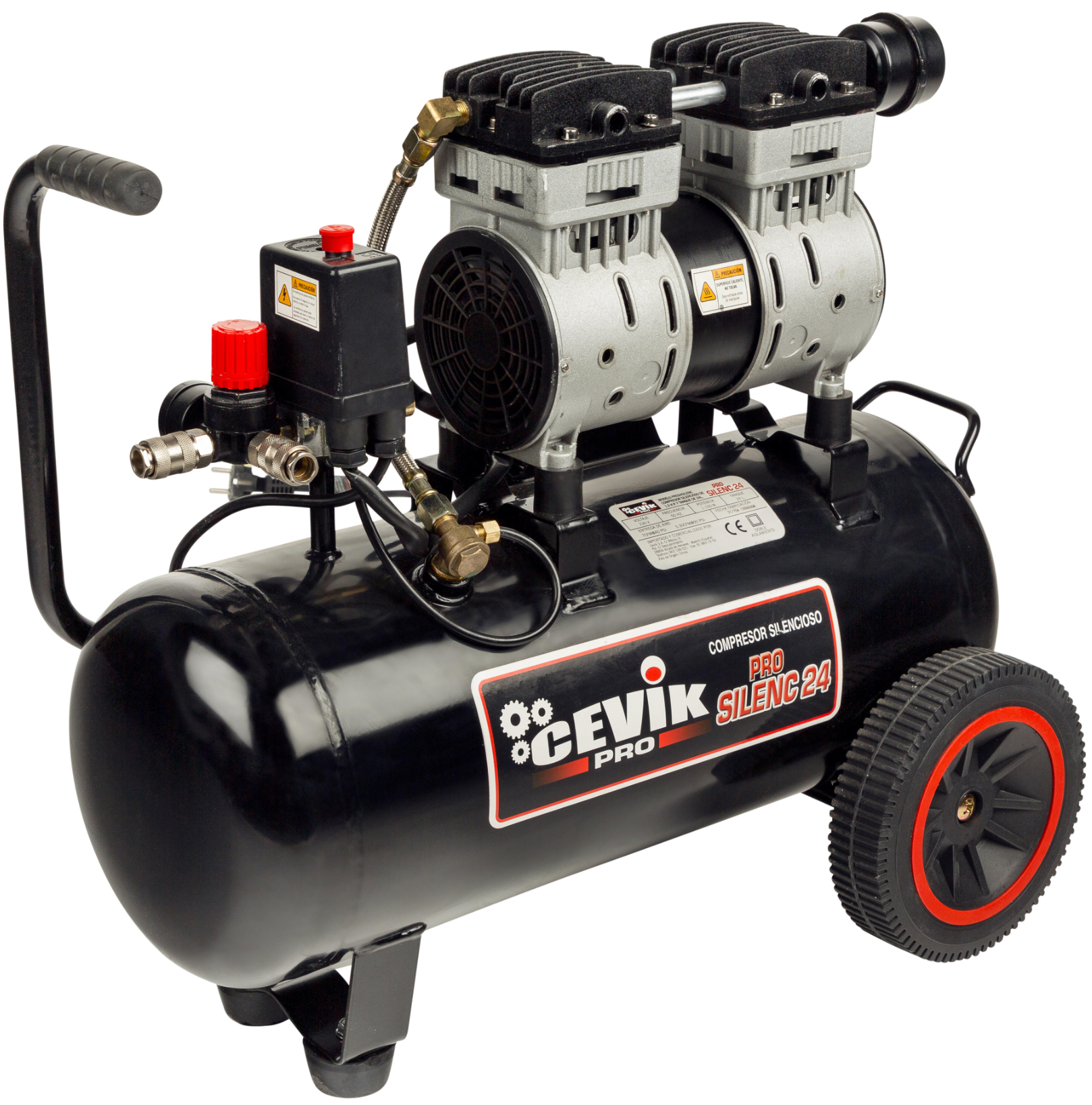 Quiet air compressor Cevik CA-PRO24 – 24 L, 1.5 HP