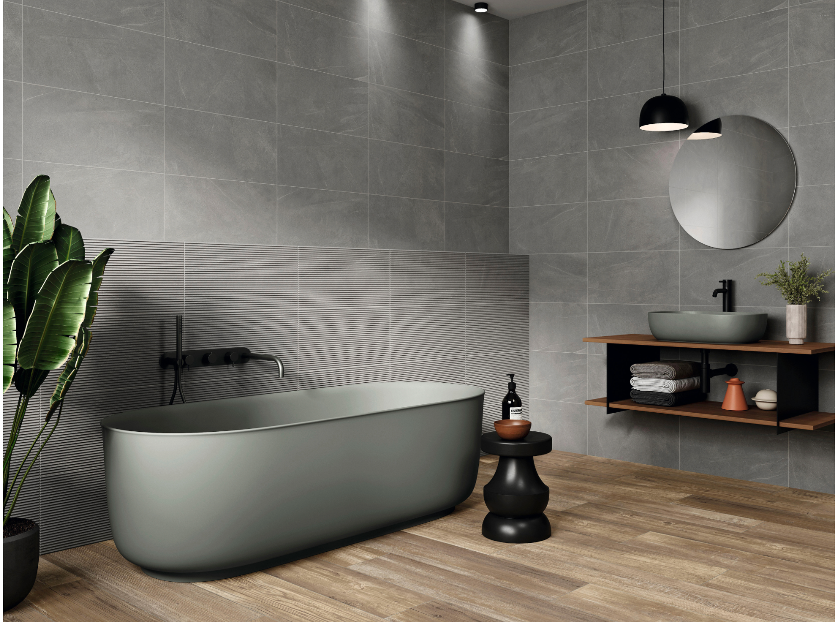 Anka Gray wall tile – 30 × 60 cm (Pasta Roja)