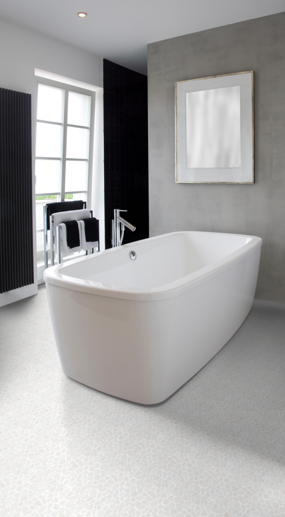 Mosaico Piedra Natural Galet Lisa Marfil – 30 × 30 cm