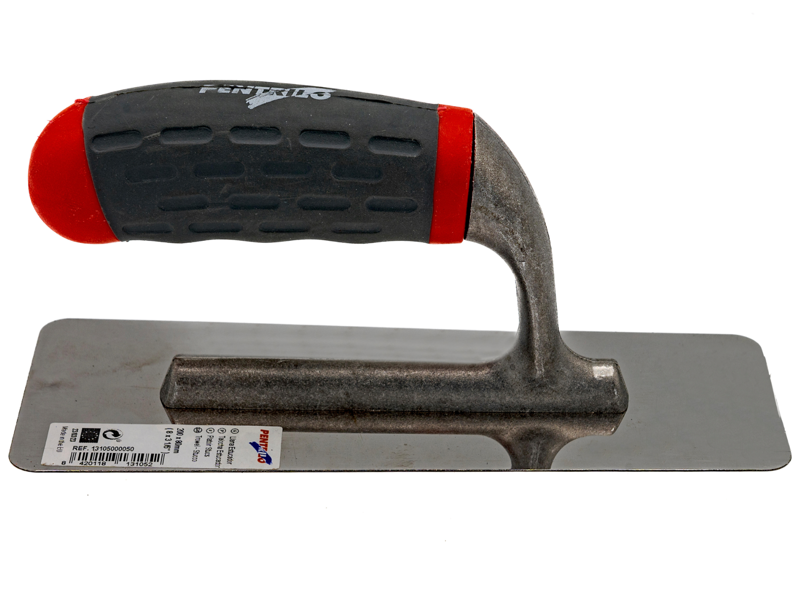 Pentrilo stainless steel trowel 240 × 110 mm – Flexible – Dual-material handle