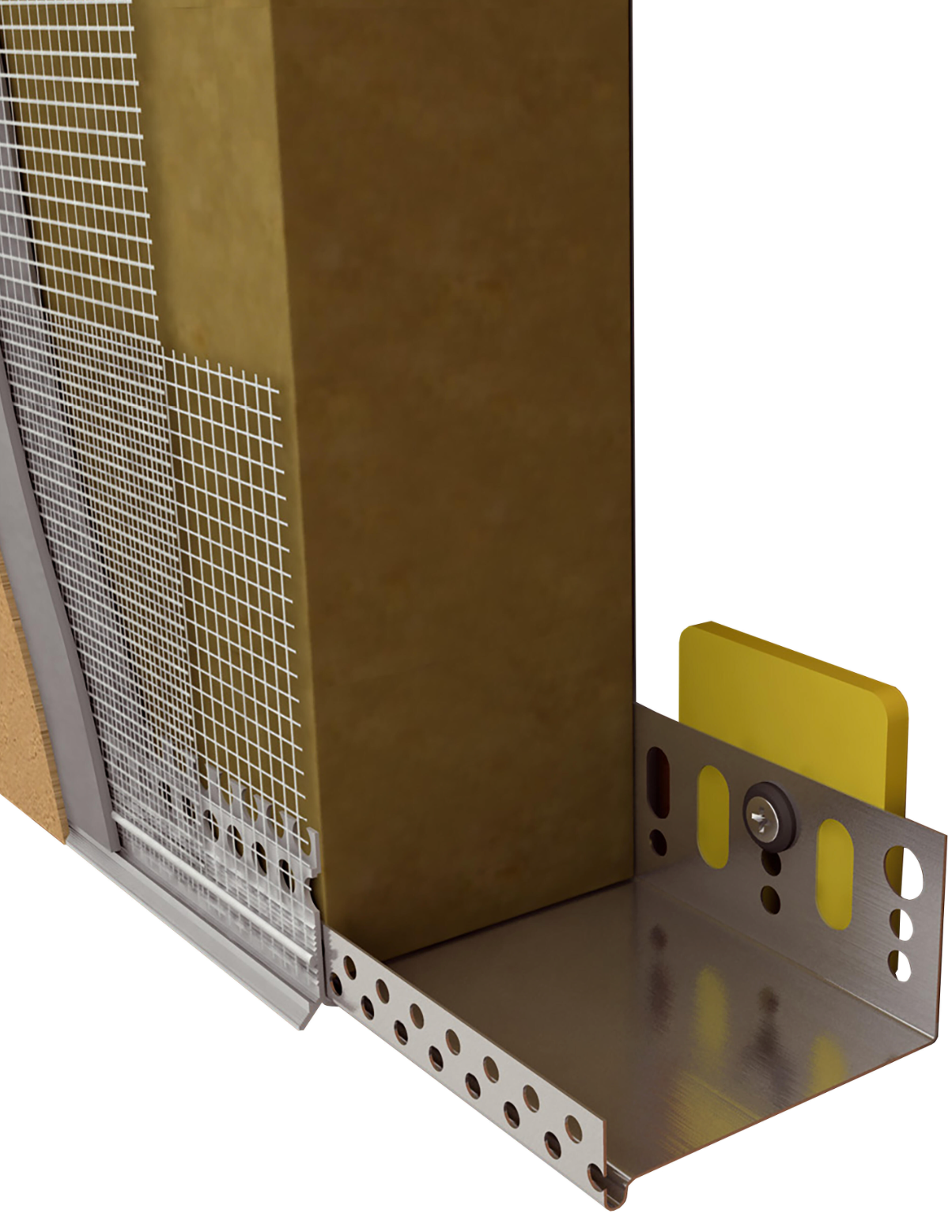 Closing profile for composite thermal insulation systems ETICS – 2.5 m