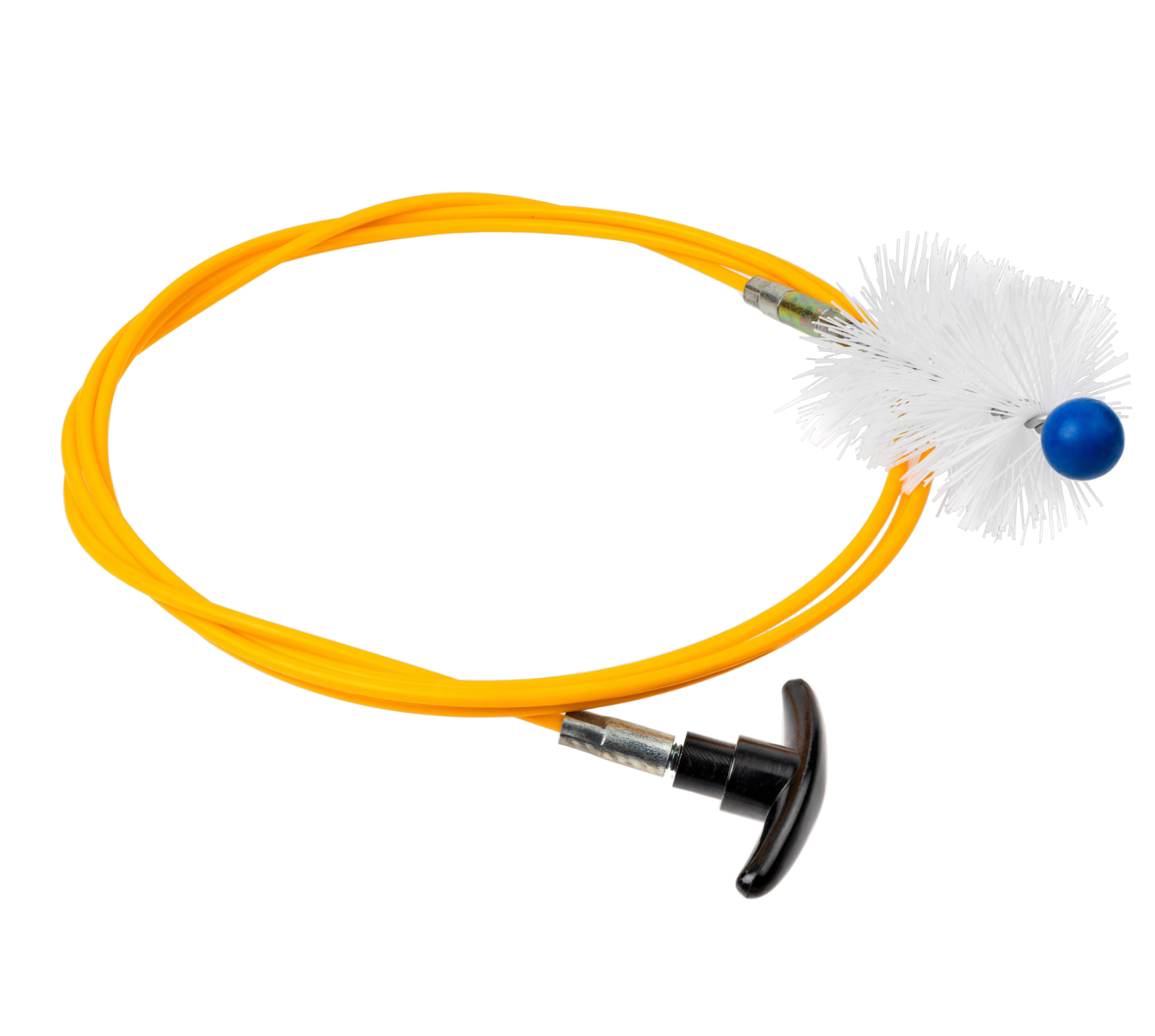 Pellet Stove Chimney Cleaning Kit – 3 m Fibreglass Cable + Nylon Brush Ø 80 mm