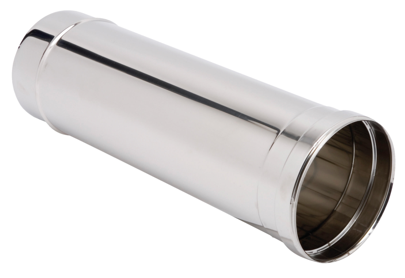 Single-Walled Stainless Steel Chimney Pipe Ø150mm, 50cm Length