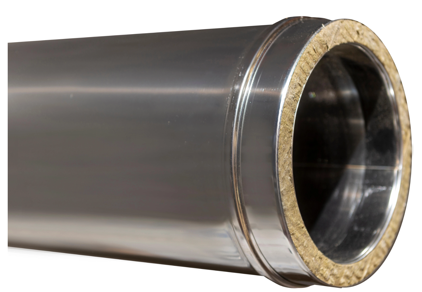 Double-Walled Stainless Steel Chimney Pipe Ø150mm, 1m Length