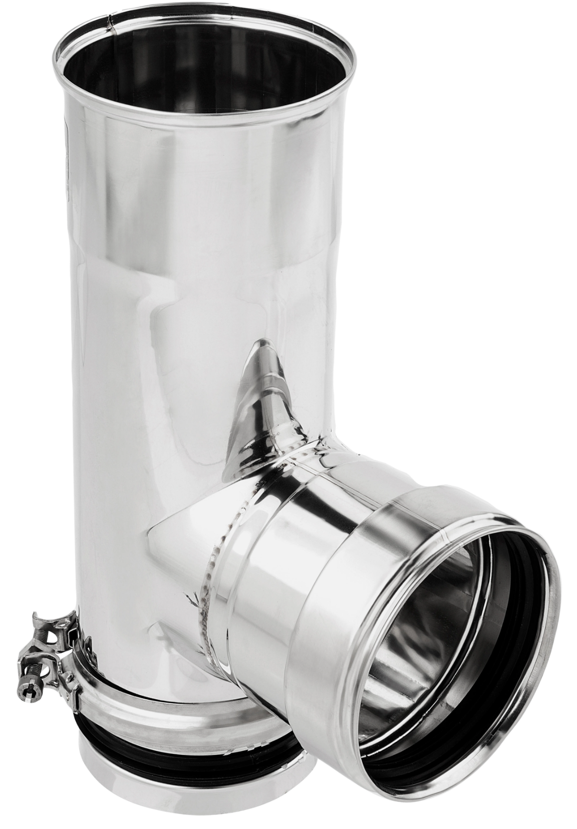 Stainless Steel Double‑Wall Tee Ø200 mm