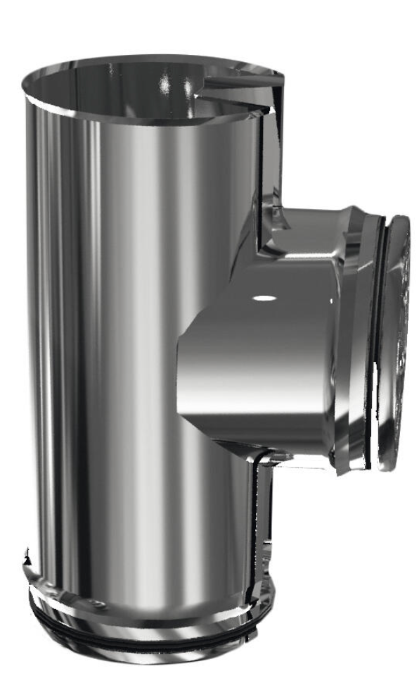 Stainless Steel Single Wall Tee Ø200 mm