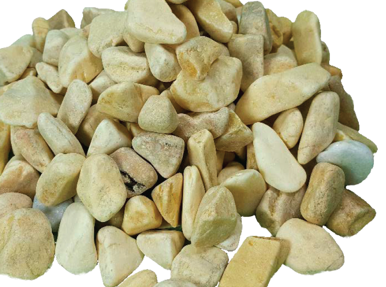 Canto Rodado Yellow – 12/25 mm Decorative Natural Pebbles for Gardens & Landscaping