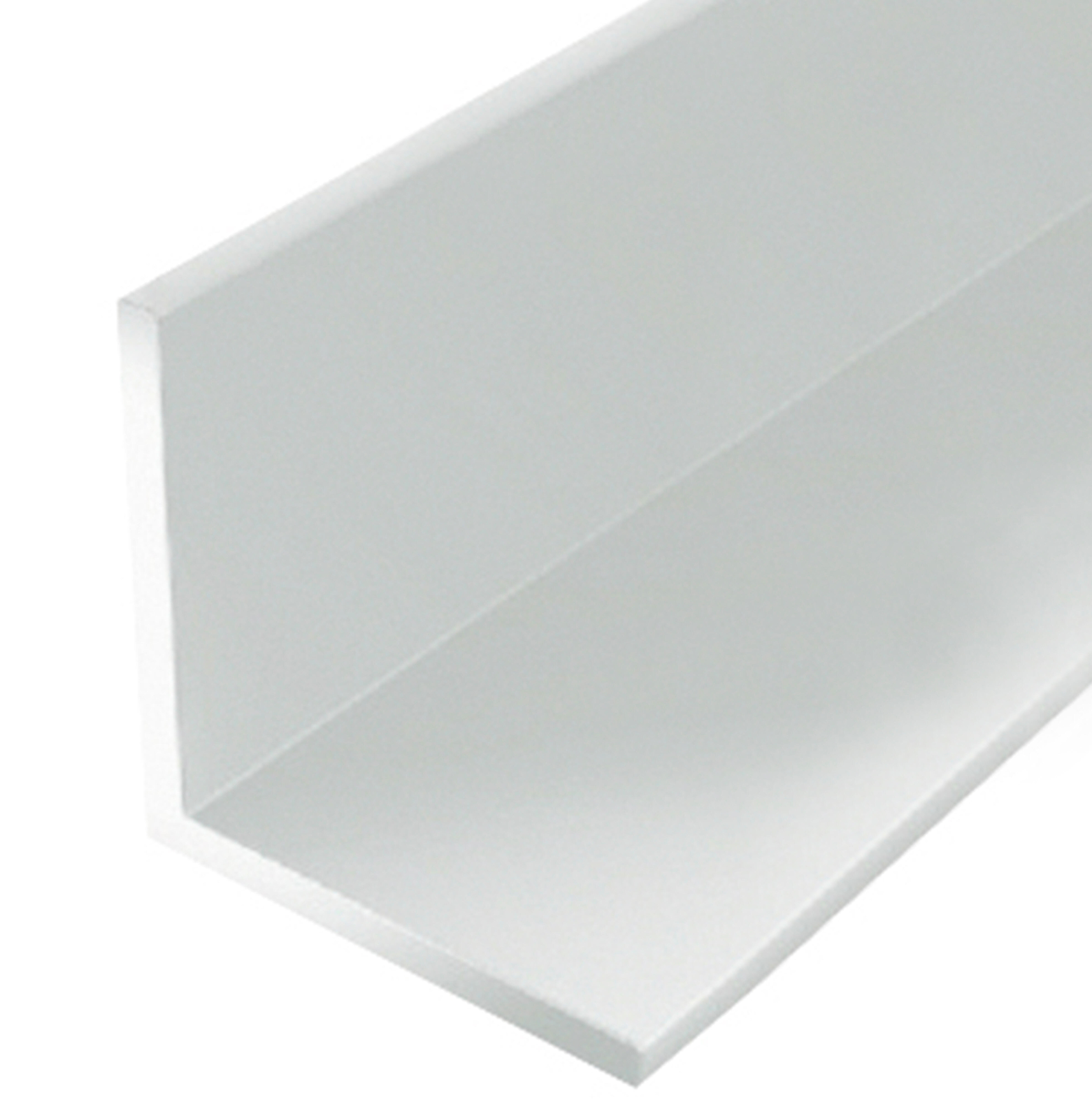 White-Lacquered Aluminium Angle 40 × 20 × 1.3 mm – 2.6 m
